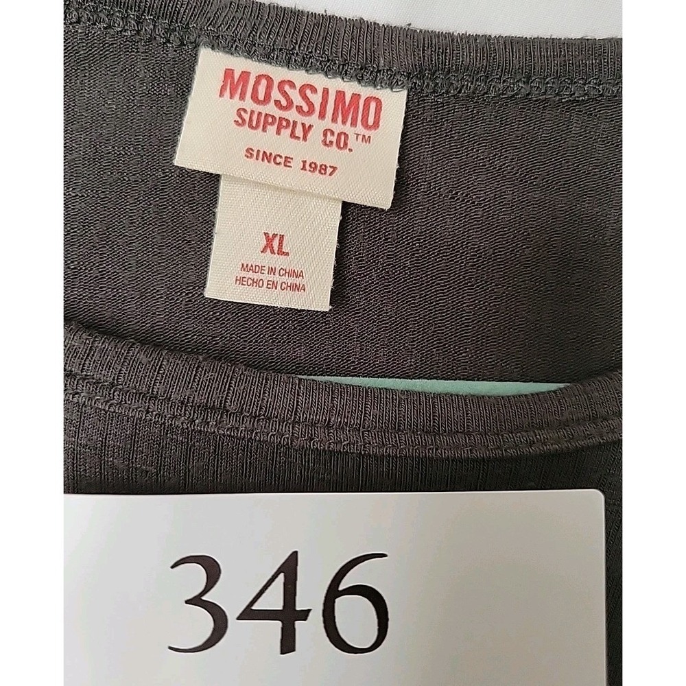Mossimo Peplum Top Womens XL Gray Long Sleeve Raglan Slub Knit Shirt Earthy Soft - Picture 10 of 10